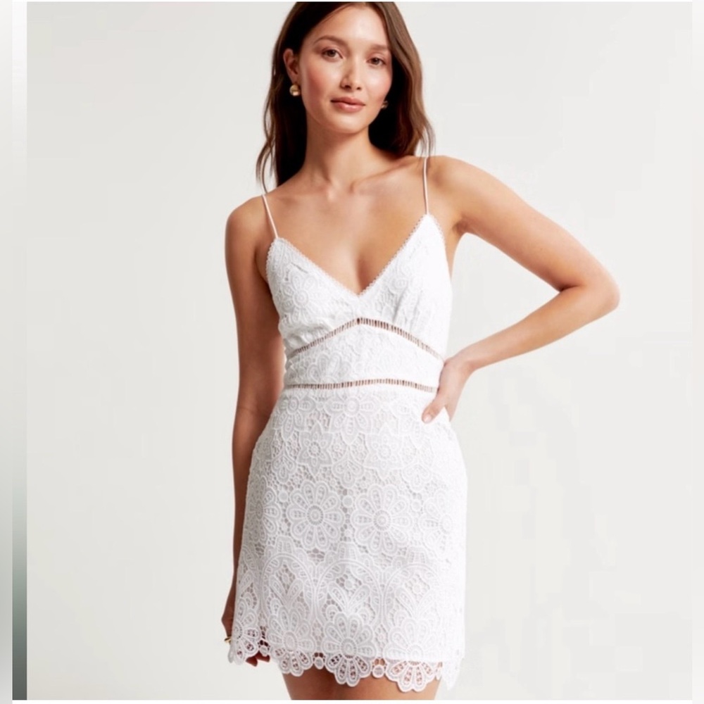 NWT Abercrombie & Fitch White Lace Mini Dress